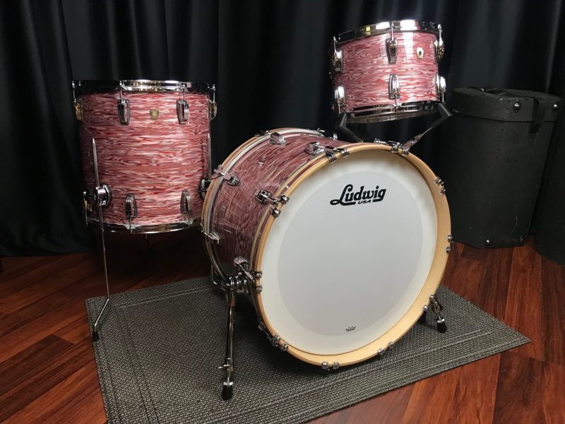 Ludwig Drums Sets Classic Maple Vintage Pink Oyster Fab 13, 16, 22 Kit LUDCMFABVPO