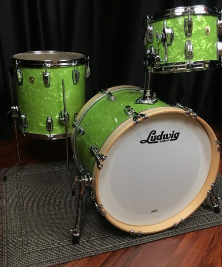 Alternative view of Ludwig USA Classic Maple Emerald Pearl With VMP Inlays 12, 14, 20 Kit