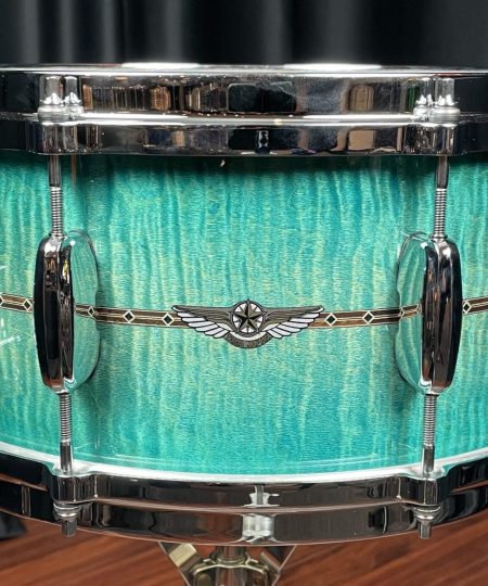 Tama Drums Star Maple 6.5x14 Emerald Sea Curly Maple Burst Snare Drum TMS1465SRECB