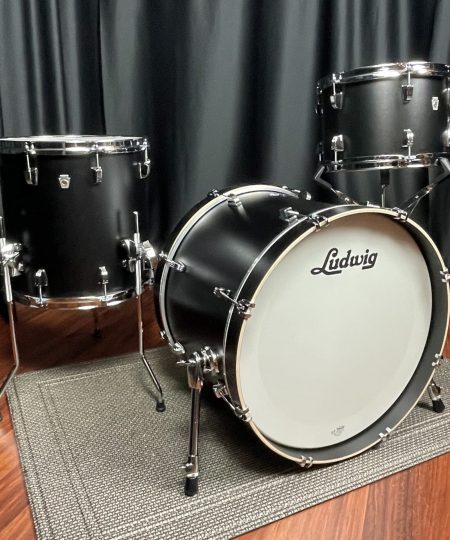 Ludwig USA NeuSonic Downbeat 3pc Cherry / Maple Kit Black Velvet 12, 14, 20 Set