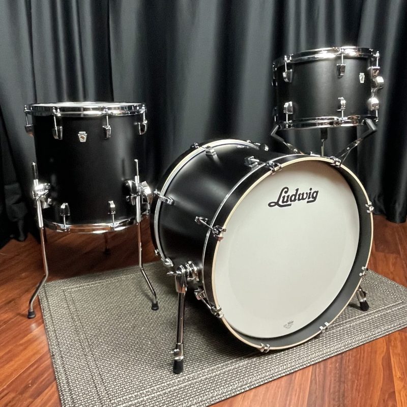 Ludwig USA NeuSonic Downbeat 3pc Cherry / Maple Kit Black Velvet 12, 14, 20 Set