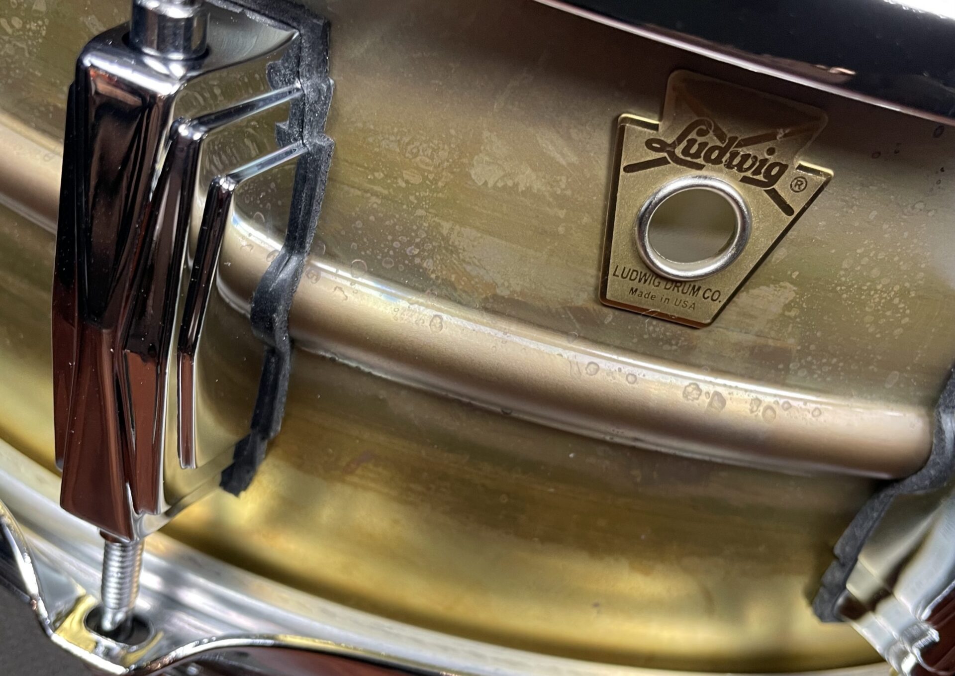 Ludwig 5x14 in. Raw Brass Supraphonic Snare Drum LB454R - Image 3