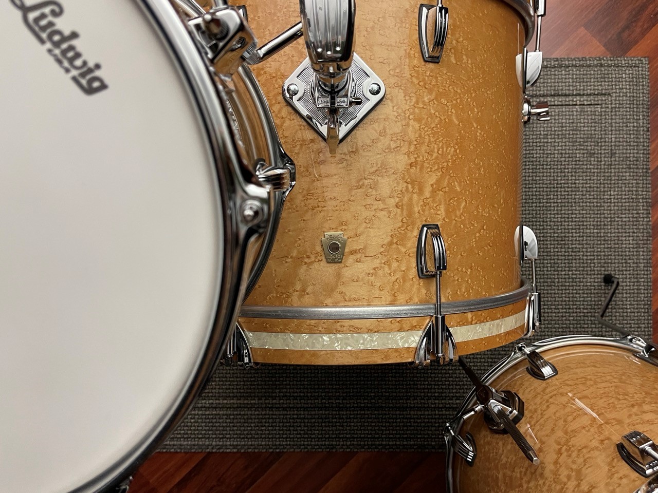 Ludwig USA Classic Maple Downbeat Birdseye 3pc Kit 12, 14, 20 - Image 2