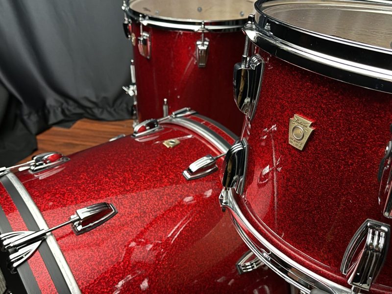Ludwig Drums Sets USA Classic Maple Red Sparkle Fab 13, 16, 22 Kit
