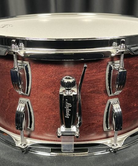 Alternative view of Ludwig USA Classic Maple Satin Mahogany 6.5x14 8-lug snare drum