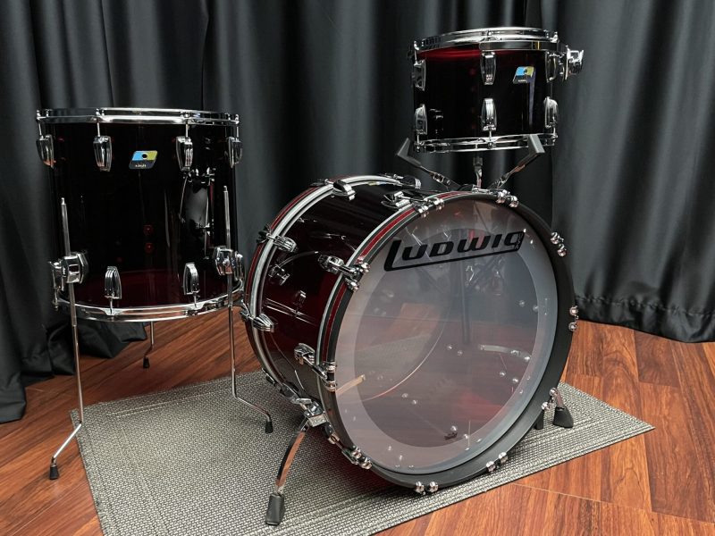 Ludwig Drums Limited Red Vistalite Fab 13, 16, 22 Kit L94233LX48WC