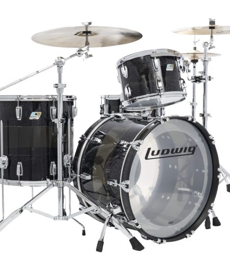 Ludwig Drums Limited Smoke Black Sparkle Anniversary Vistalite Fab 13 16 22 Kit