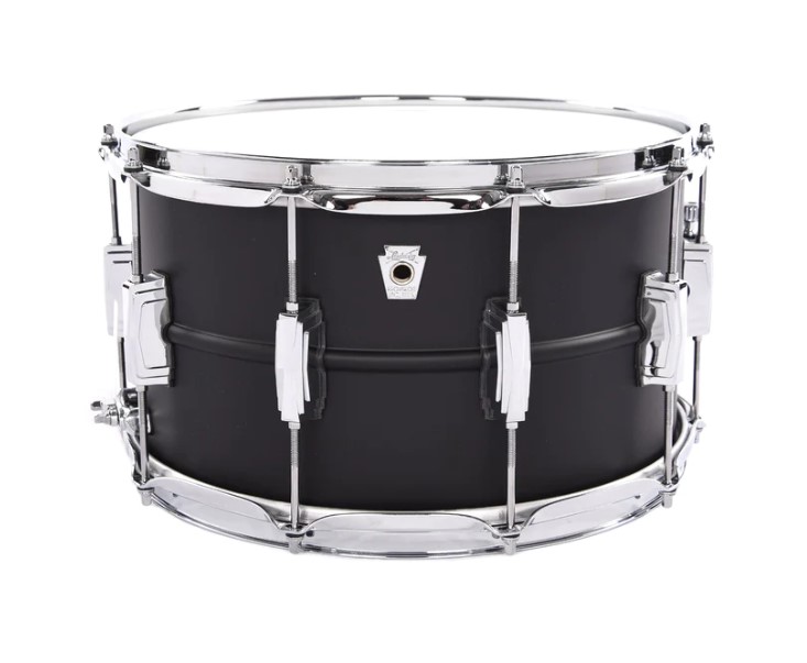Ludwig USA Flat Black Beauty 8×14 Brass Snare Drum LB4291