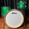 Ludwig Classic Maple Green Sparkle Fab w/ Vintage White Marine Bass Hoop Inlays LUDSGSPFAB
