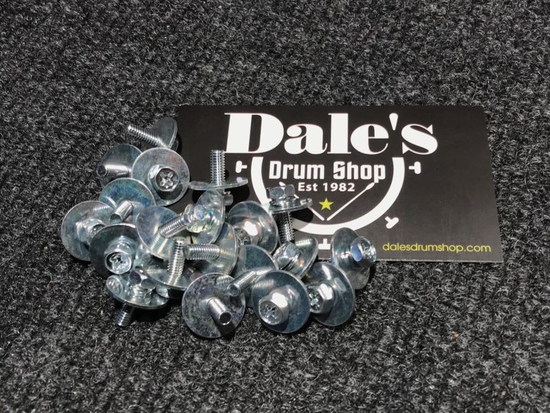 Drum Parts 4mm Chrome 20 Pc Lug Mounting Screws 9mm with Washers