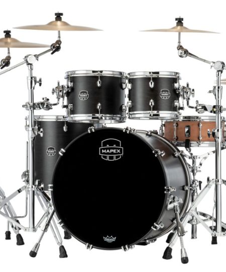 Mapex Drums Saturn Maple / Walnut 4pc Satin Black Set