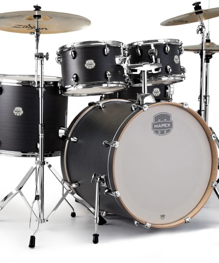Mapex Storm 5pc Drum Set With 400 Series Hardware Pack Ebony Blue Grain