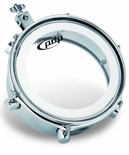 PDP Mini Timbale PDMT410 4 x 10 in. Chrome Steel With Bracket