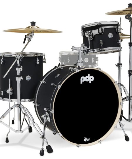 PDP Drums Concept Maple CM ROCK Kit 13, 16, 24 Satin Black FinishPly