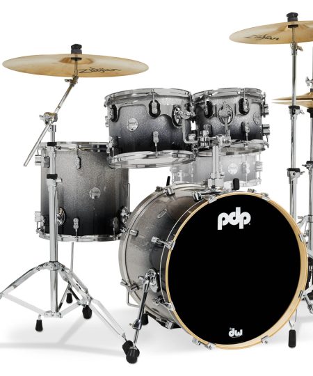 PDP Concept Maple 4pc Set Silver / Black Fade Lacquer PDCM20FNSB