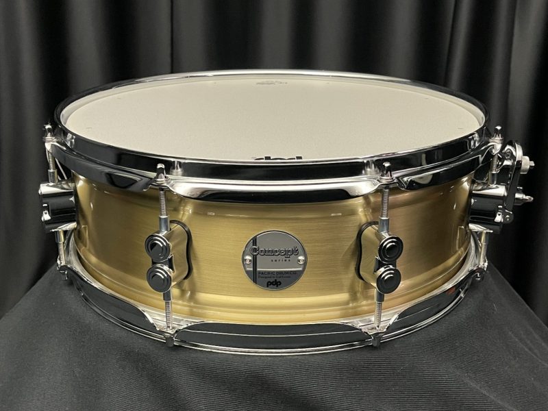 PDP Concept Dual-beaded 1mm Natural Satin Brushed Brass 5x14 Snare Drum