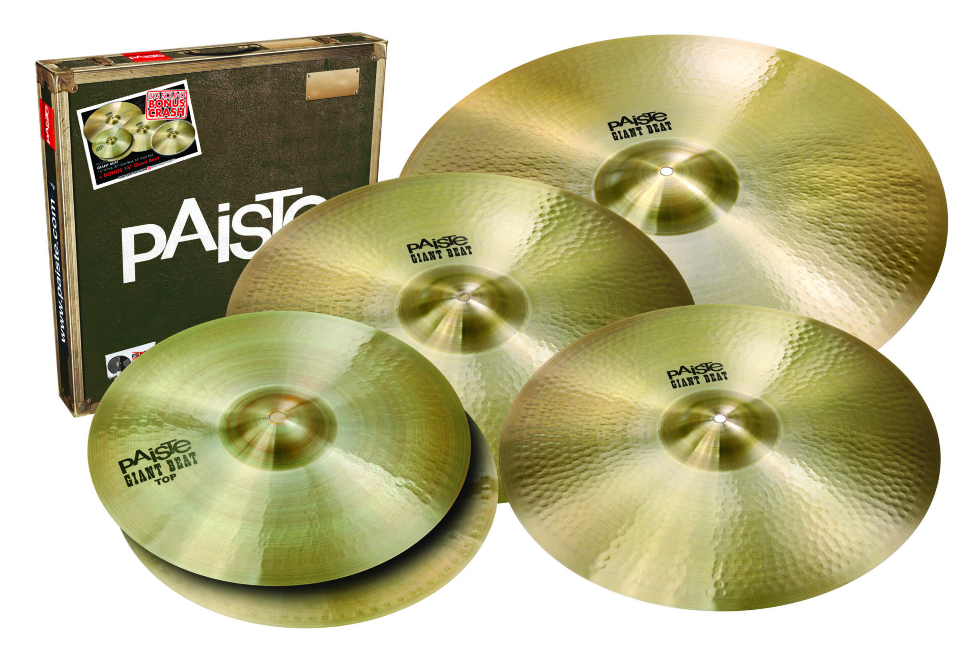 Paiste Giant Beat Cymbal Set 15in. Hats, 18in. and 20in. Crash, 24in. Ride