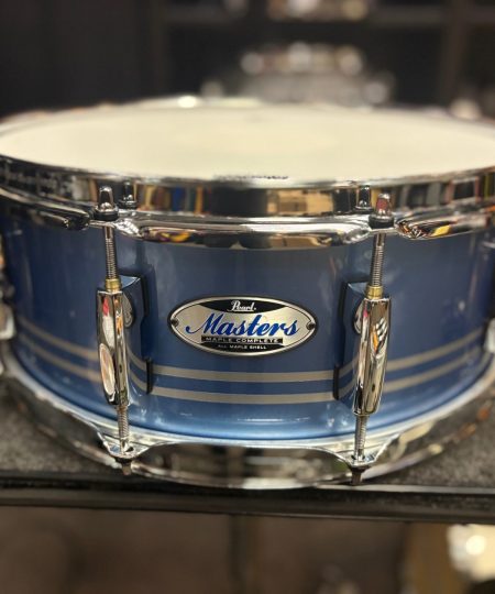 Pearl Used Masters Maple Complete 5.5x14 Snare Drum Chrome Contrail Metallic