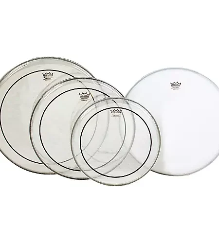Remo Drumhead Pinstripe Clear Pack 12, 13, 16 w/ Coated 14 P3