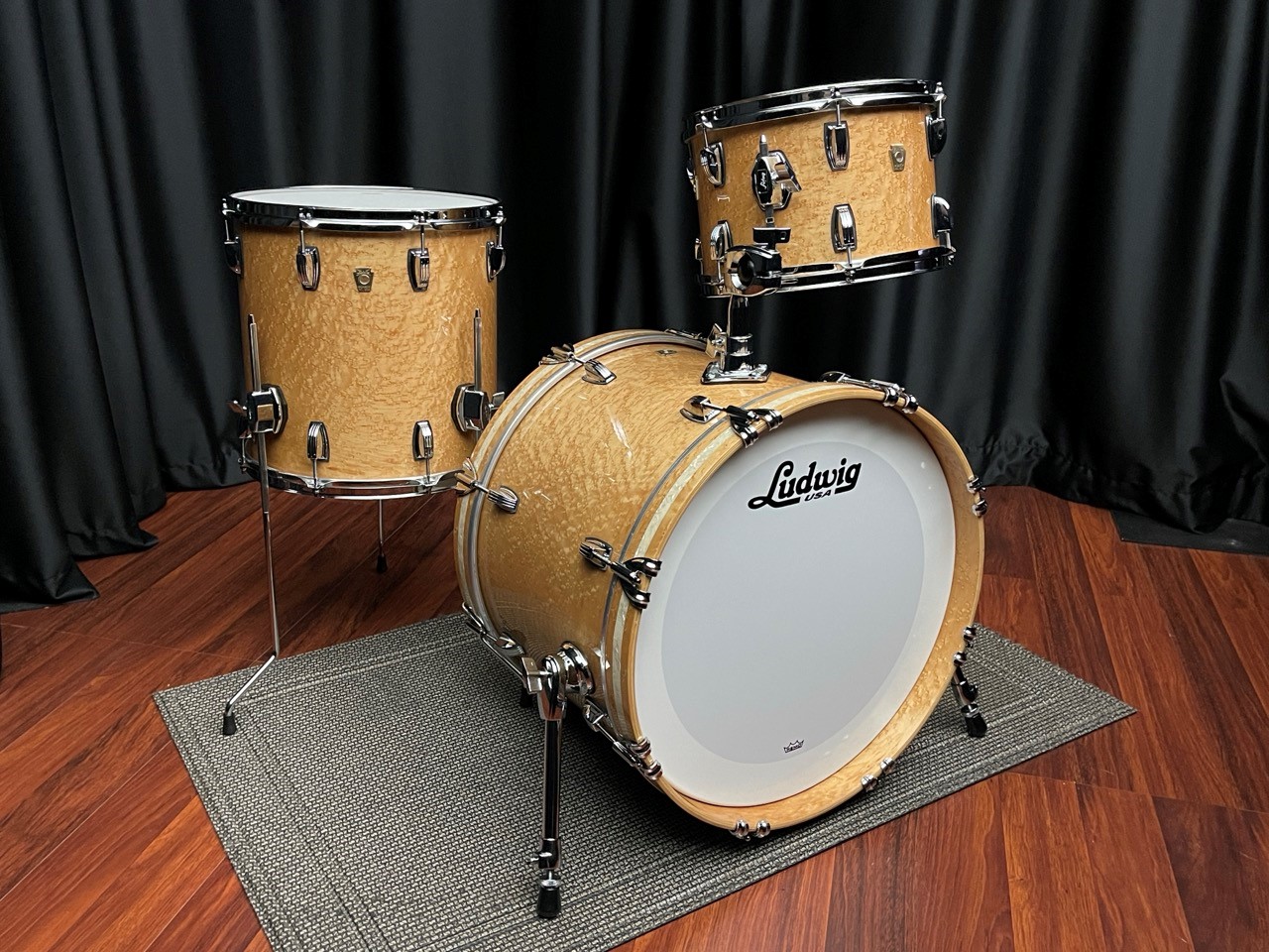 Ludwig USA Classic Maple Downbeat Birdseye 3pc Kit 12, 14, 20