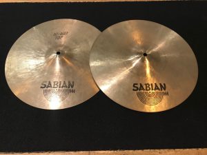 Sabian Used Cymbals 80's Vintage 14 in. Hi Hat Pair 1245g Top 970g Bottom