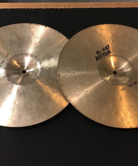Alternative view of Sabian Used Cymbals 80's Vintage 14 in. Hi Hat Pair 1245g Top 970g Bottom