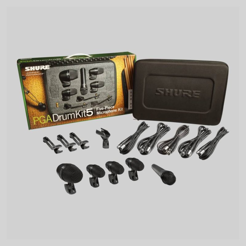 Shure PGADRUMKIT5 Microphone Set with Accessories