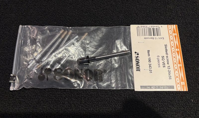 Sonor Parts 6 Slotted Tuning Rods 12-24 56mm 190 343 01