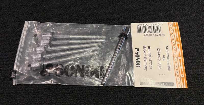 Sonor Parts 6 Slotted Tuning Rods 12-24 70mm 190 377 01
