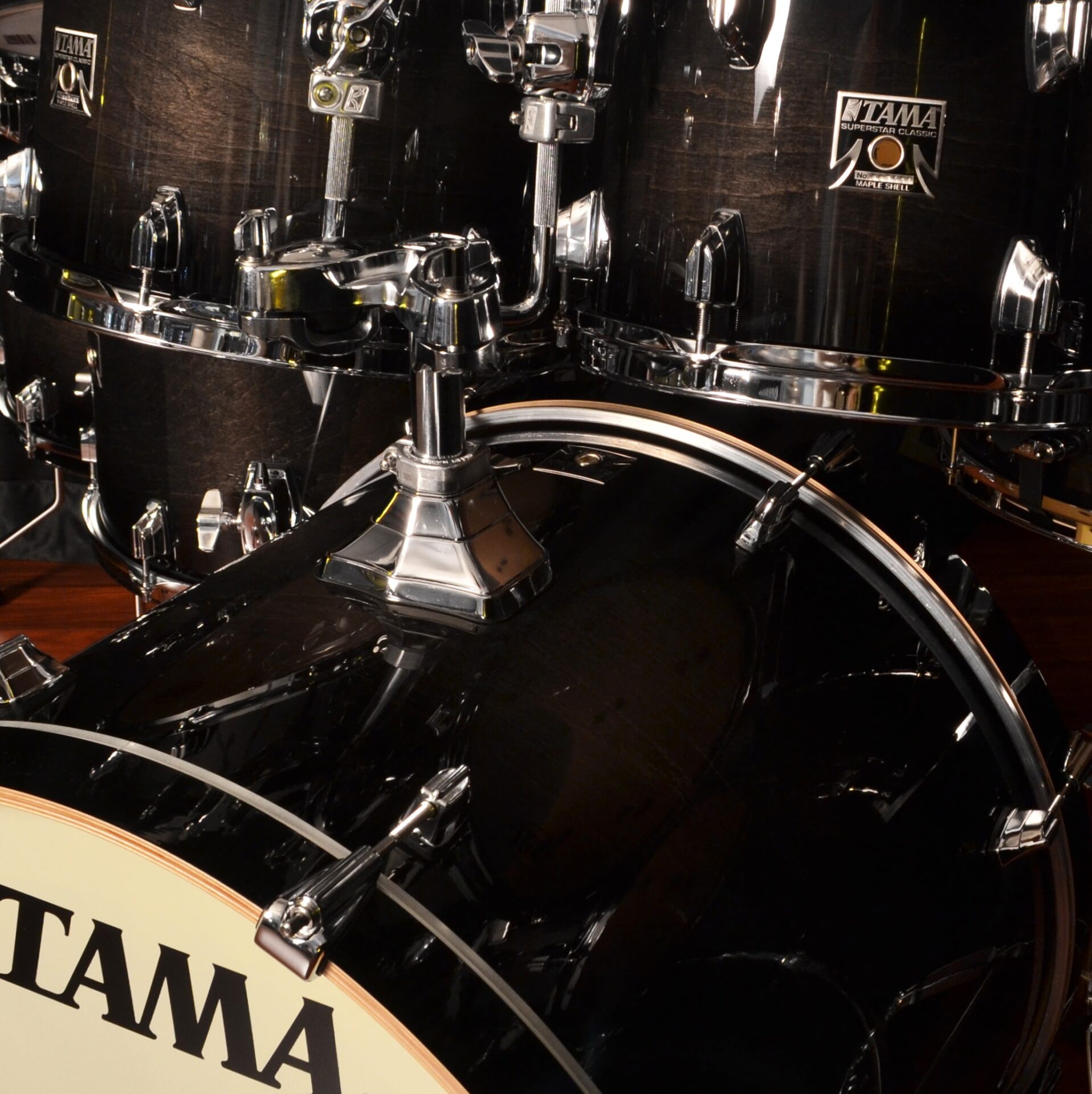TAMA Superstar Classic Maple Transparent Black Burst Lacquer 7pc Kit CL72S TPB - Image 2