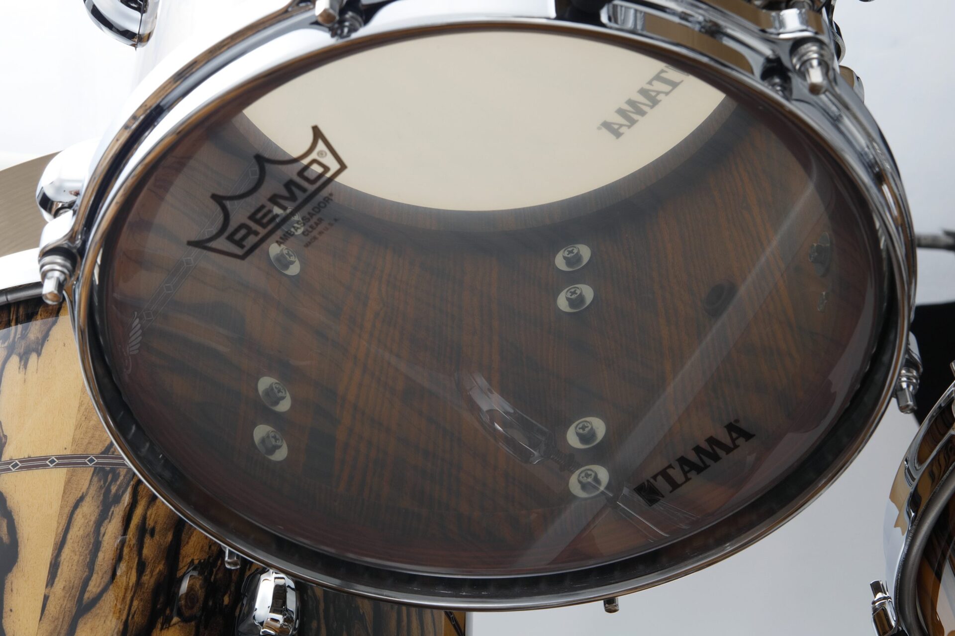 Tama Star Factory Vault Limited Edition Bubinga 5pc Set Natural White Ebony - Image 4