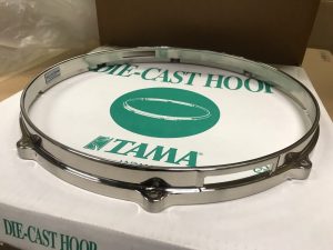 Tama 13 in. 8 Ear Brushed Nickel Die-Cast Snare Side Hoop MIJ
