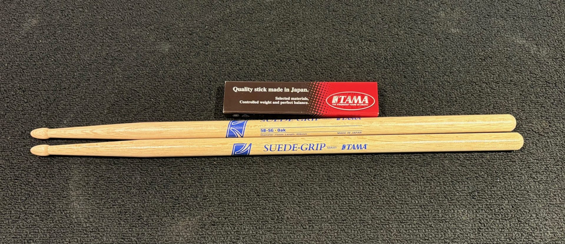 Tama Drum Sticks 5B-SG Oak Wood Tip Pair With Suede Grip
