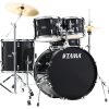 Complete TAMA Stagestar Black Night Sparkle 5pc Kit with Hardware Cymbals Throne