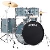 Complete TAMA Stagestar Sea Blue Mist 5pc Kit with Hardware Cymbals Throne