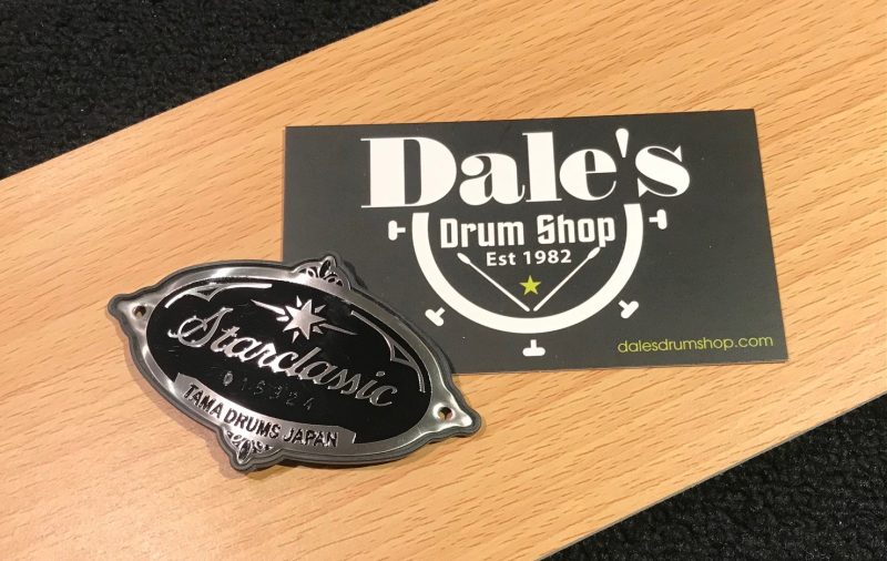 Tama Drums NOS Japan Starclassic Black and Silver Drum Badge MIJ