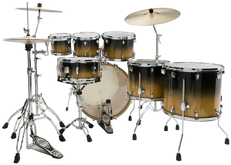 TAMA Superstar Classic Maple Exotic Gloss Lacebark Pine Fade CL72S PGLP 7pc Kit - Image 2