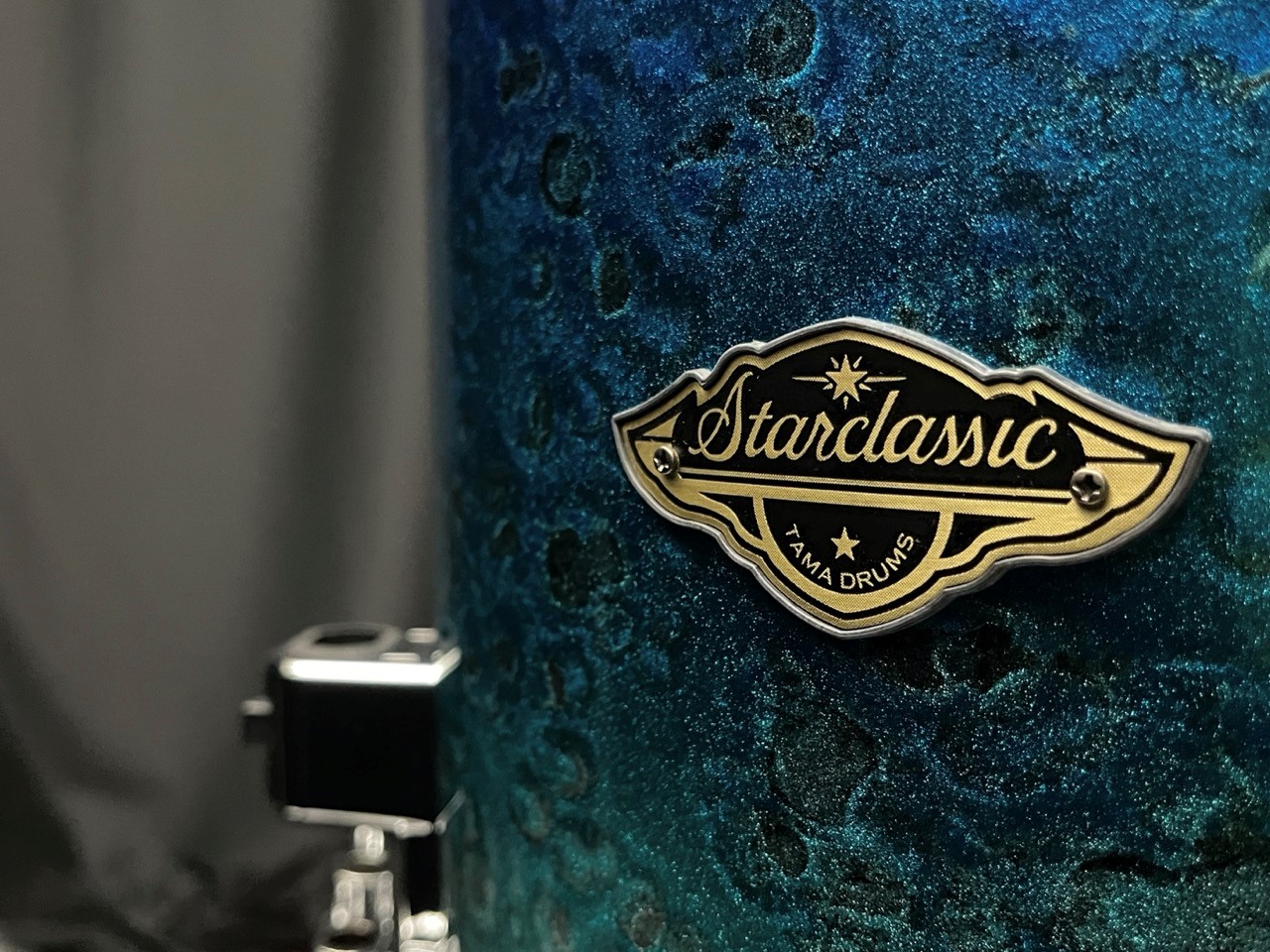 Tama Walnut / Birch 14x14 Floor Tom Molten Blue Ice Fade WBSF14D MBI - Image 3