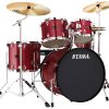 Complete TAMA Imperialstar Candy Apple Mist Kit with Hardware Cymbals Throne