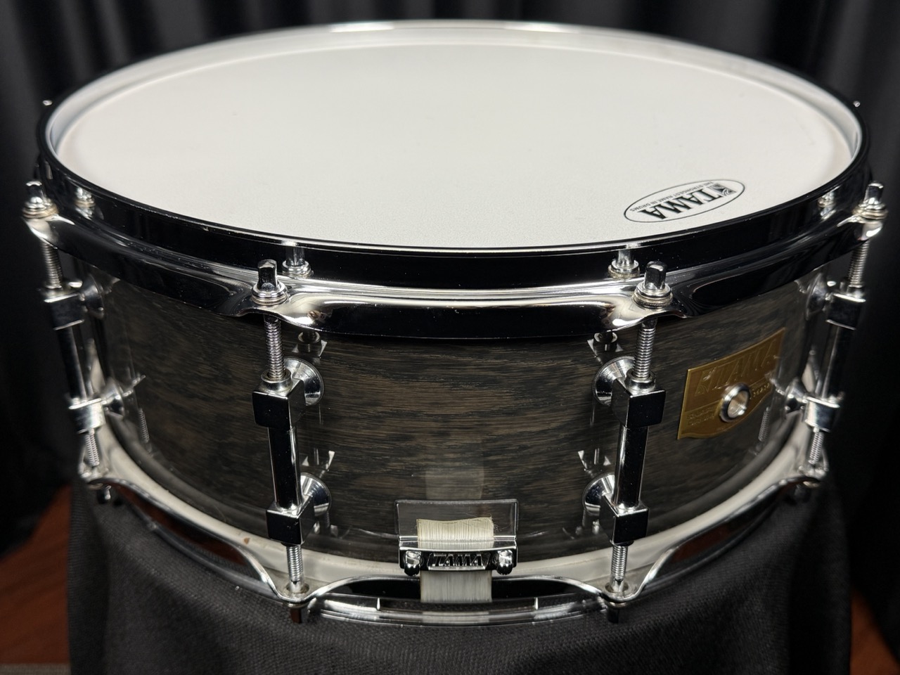 Tama MIJ Artwood Oak 5.5x14 Snare Drum Cherry Black Used - Image 3