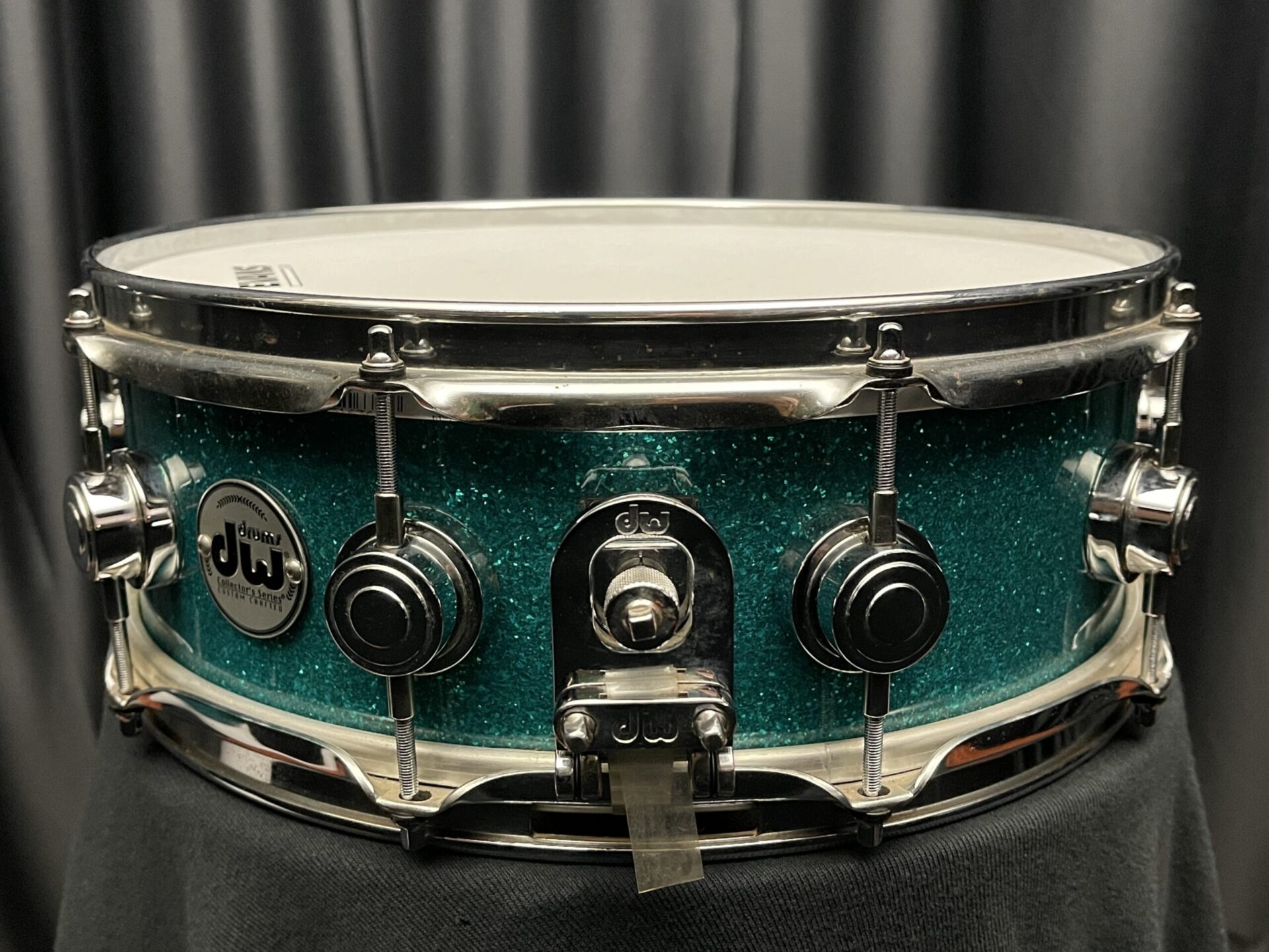 DW Used Drums 5x14 Drum Workshop Teal Glass Maple Snare Drum - Image 2