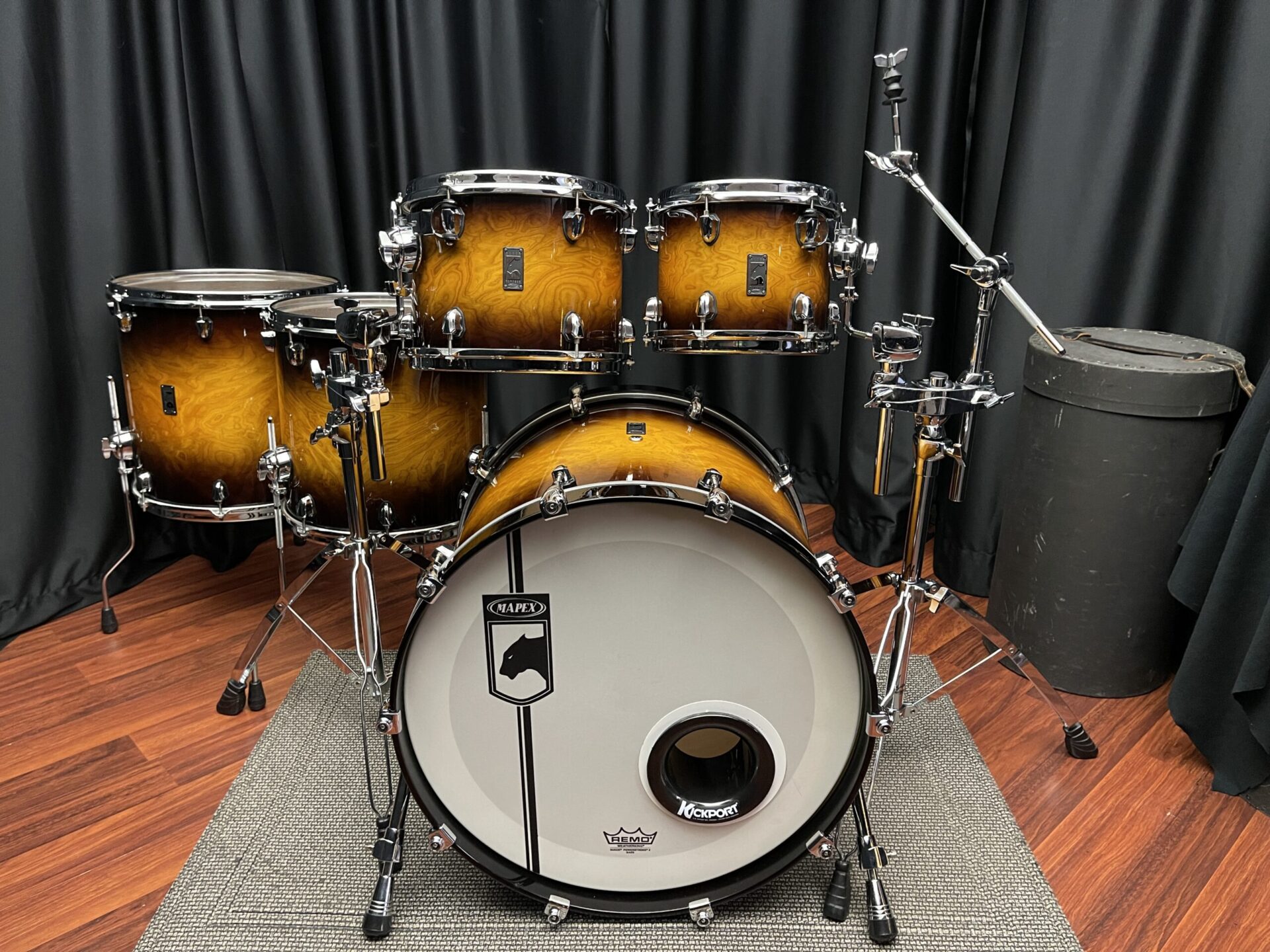 Mapex Used Drums Black Panther Velvetone 5pc Set Butter Burl Burst - Image 2