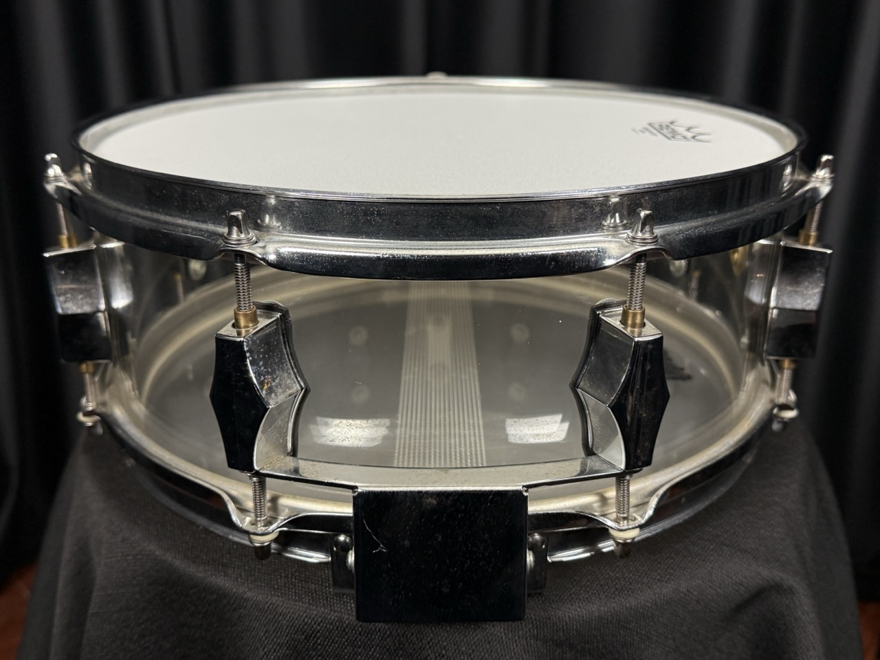Fibes Drums Austin Crystalite 5x13 Clear Acrylic Snare Drum - Image 3