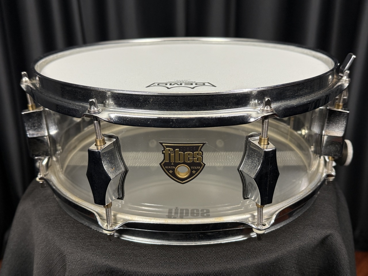 Fibes Drums Austin Crystalite 5x13 Clear Acrylic Snare Drum
