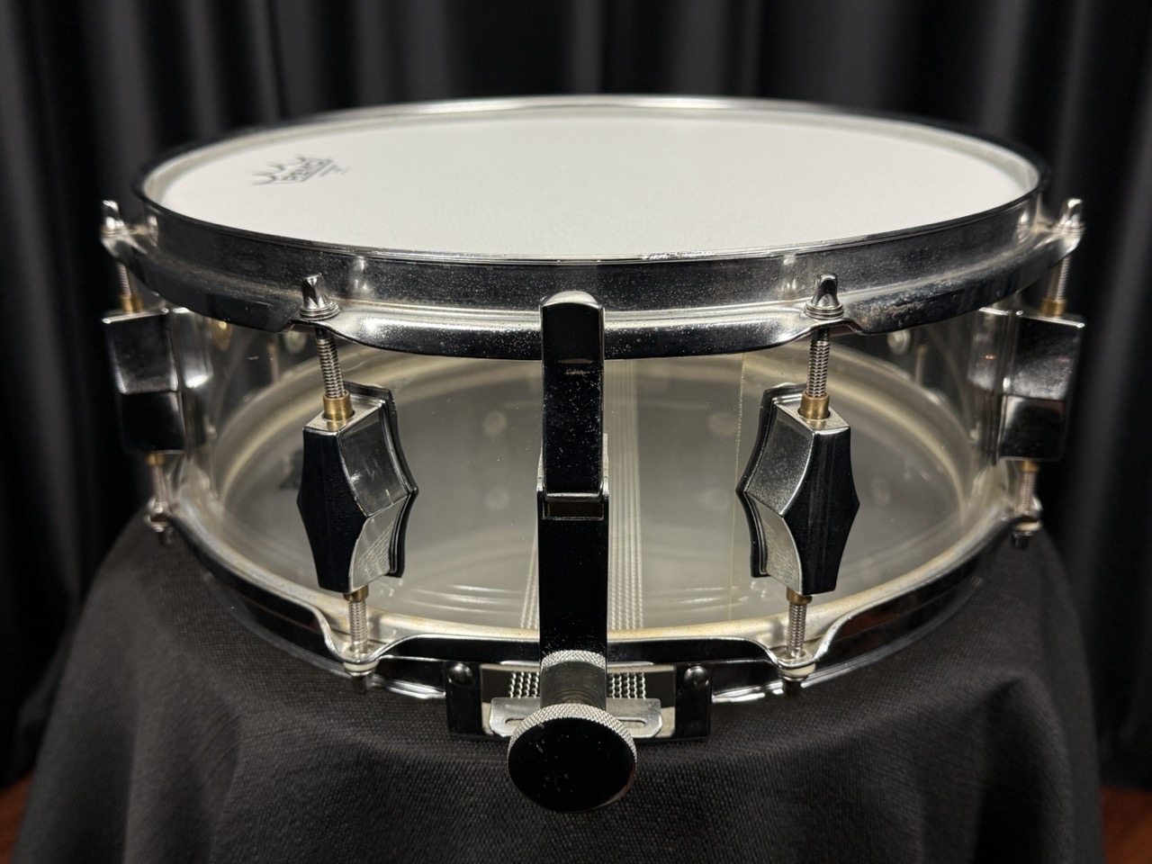 Fibes Drums Austin Crystalite 5x13 Clear Acrylic Snare Drum - Image 2