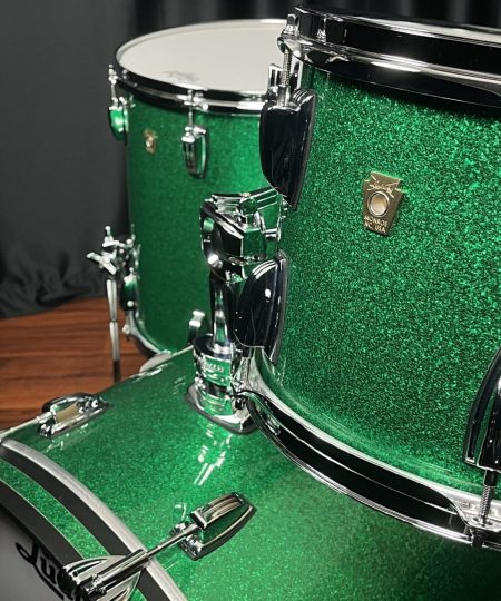 Alternative view of Ludwig Used Drums Sets USA Classic Maple Green Sparkle 13, 16, 24 Kit