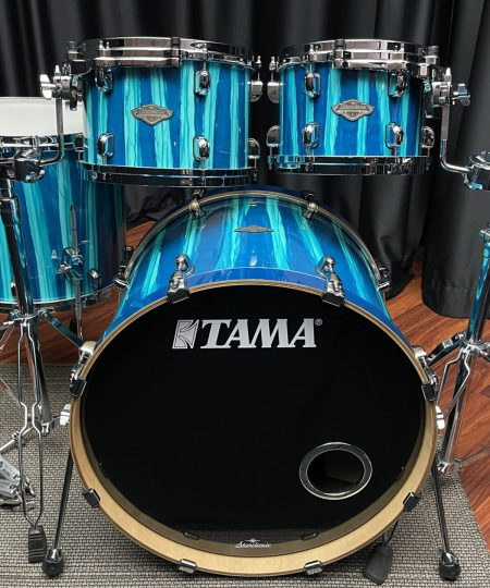 Alternative view of Tama Used Starclassic Performer 4pc Maple Birch Sky Blue Aurora Drum Set