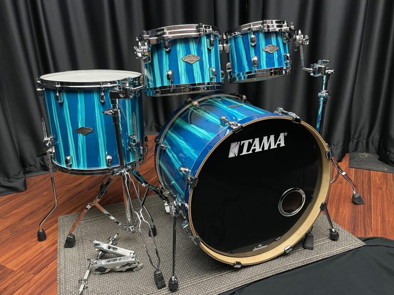Tama Used Starclassic Performer 4pc Maple Birch Sky Blue Aurora Drum Set