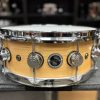 DW Drums Used Super Solid 5.5x14 Collector's Snare Drum Satin Natural