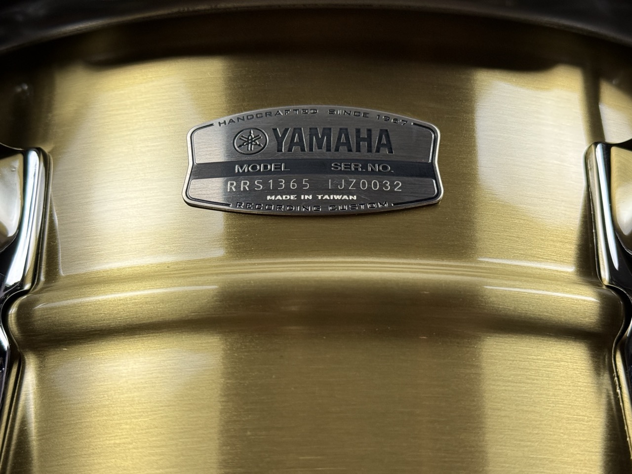 Yamaha Recording Custom 6.5 x 13 Brass Snare Drum - Image 5
